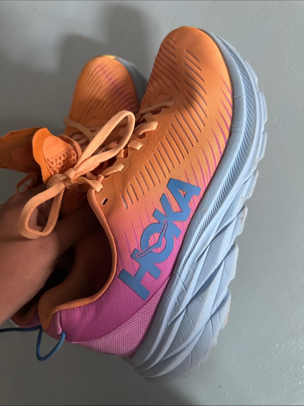 Hoka Rincon 3 Orange Blue Pink Women’s 8 Running Walking Colorful - Picture 8 of 10